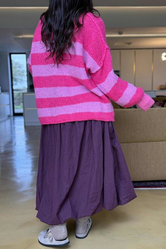 Big Softie Block Stripe Cobain Knit Bubblegum